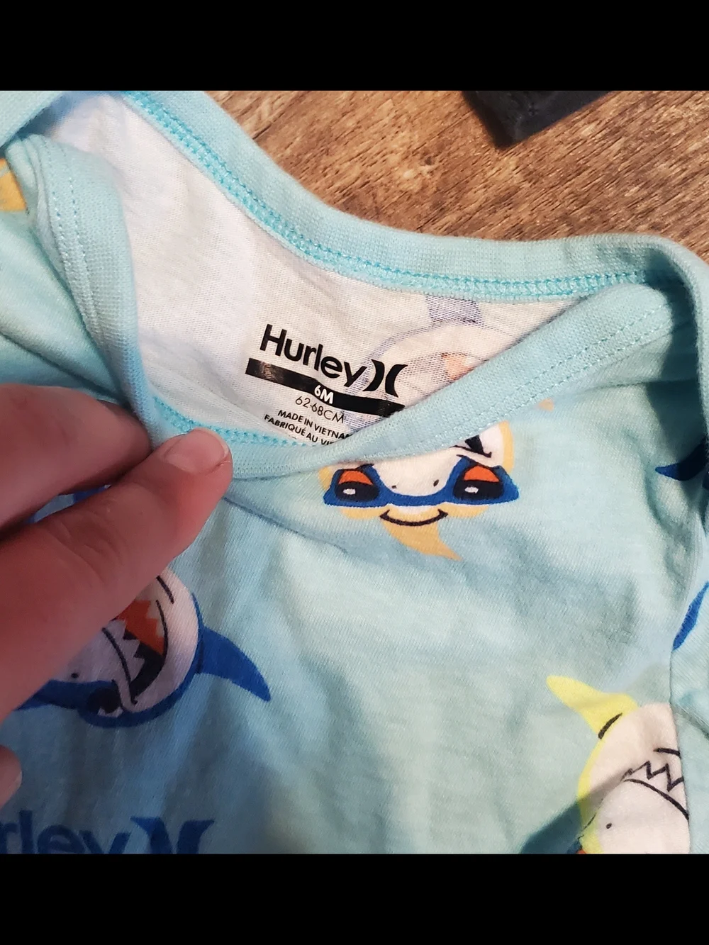 Hurley Baby 3-6 Month Longsleeve Onsies.